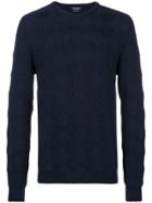 Ballantyne Square Textured Sweater - Blue