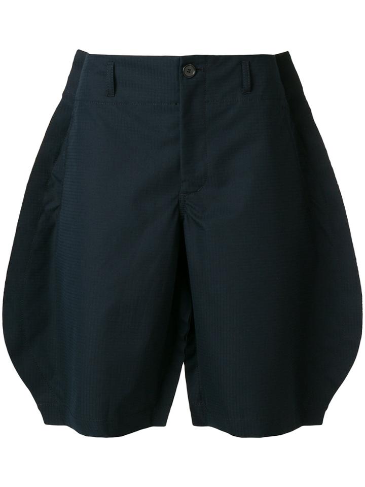 Comme Des Garçons Shirt Oversized Raw-hem Shorts - Blue