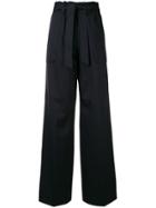Jil Sander Tie Waist Palazzo Pants - Blue