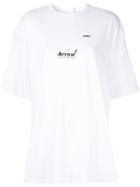 Ader Error Arrow Print Oversized T-shirt - White