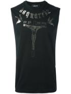 Dsquared2 One God One Judge Tank Top, Men's, Size: Small, Black, Cotton