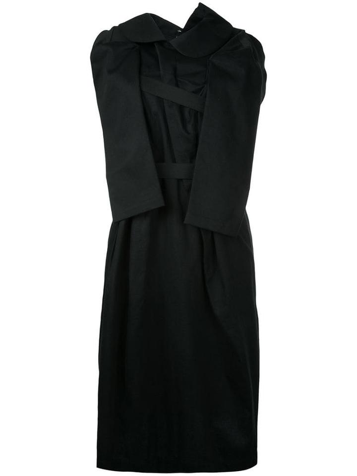 Comme Des Garçons Pre-owned Twisted Sleeveless Dress - Black