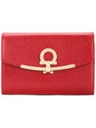 Salvatore Ferragamo Gancini Clip French Wallet - Red