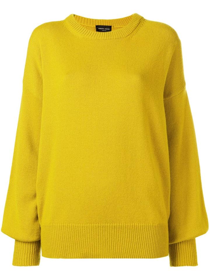Roberto Collina Oversized Jumper - Yellow & Orange