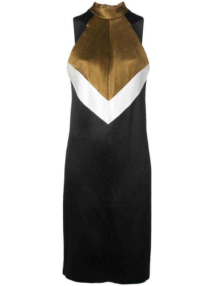 Proenza Schouler Colour Block Pleated Dress - Black