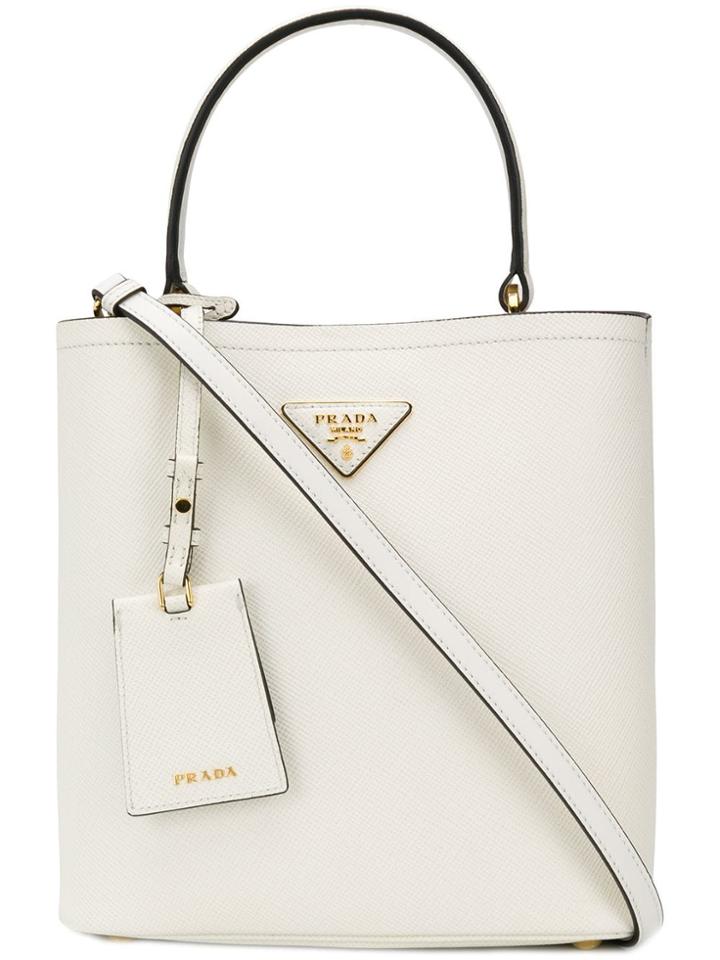 Prada Double Bucket Bag - White