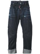 Dsquared2 Distressed Loose Fit Jeans - Blue
