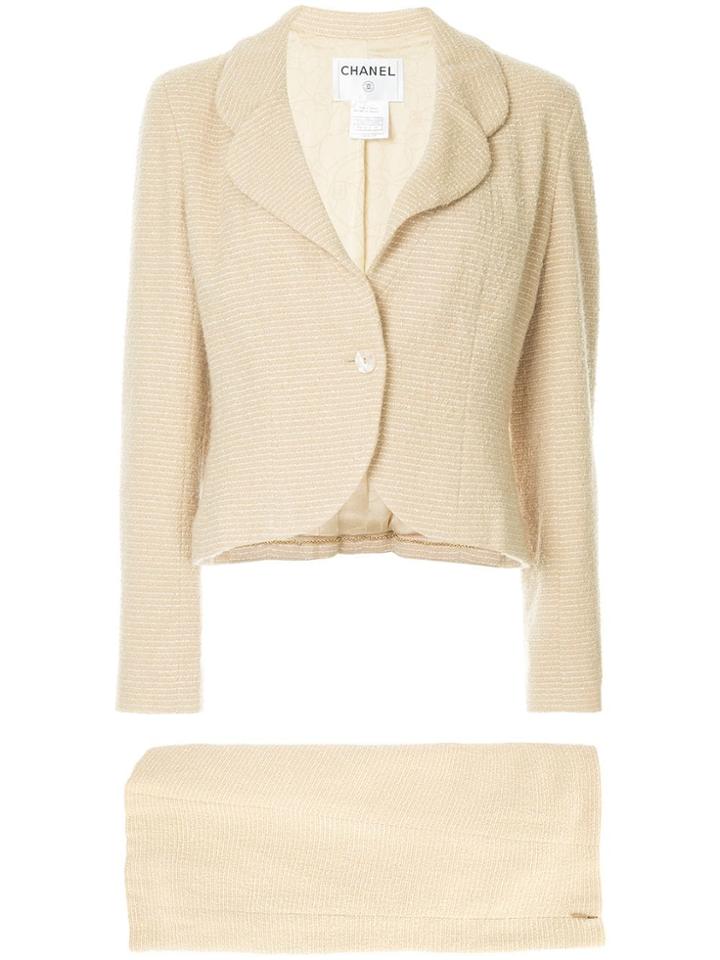 Chanel Vintage Cc Setup Suit Jacket Skirt - Neutrals