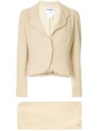 Chanel Vintage Cc Setup Suit Jacket Skirt - Neutrals
