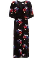 Tanya Taylor Kimono Style Floral Print Dress