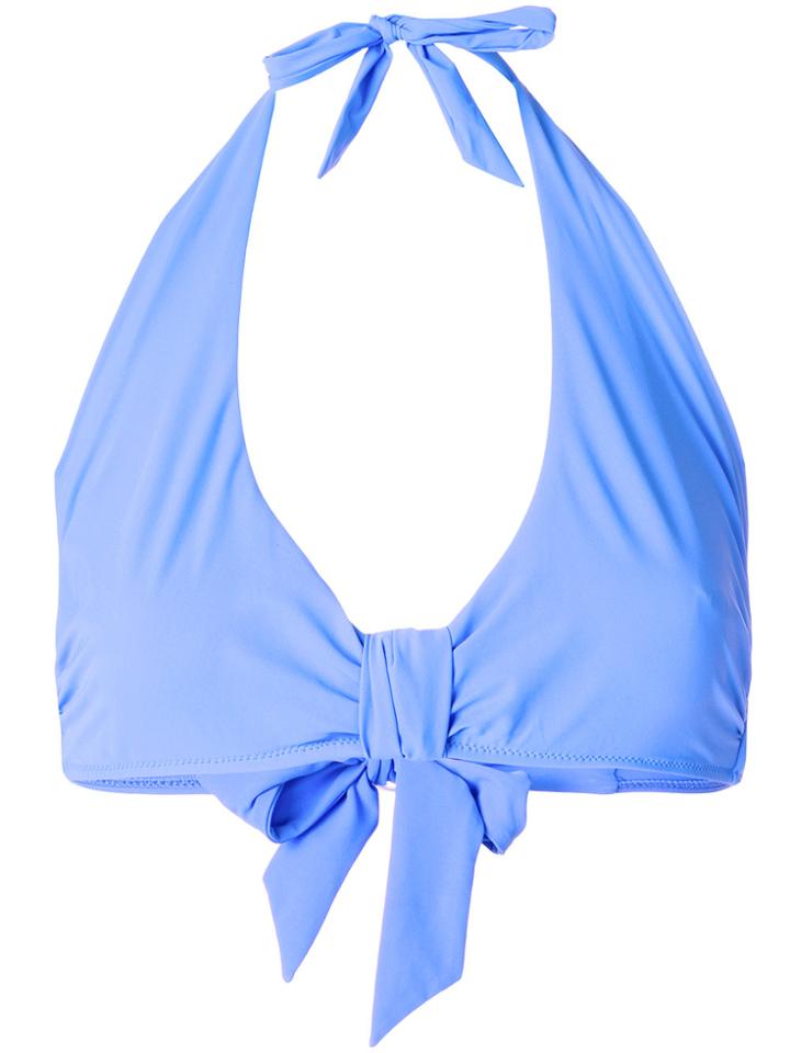Heidi Klein Ruched Halterneck Bikini Top - Blue