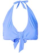 Heidi Klein Ruched Halterneck Bikini Top - Blue