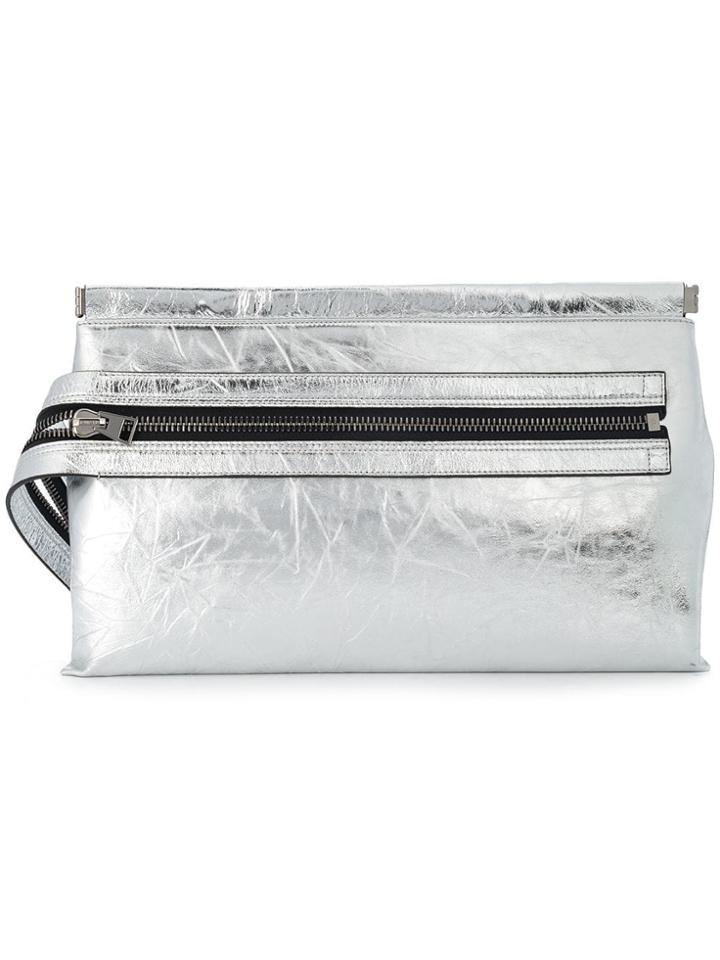 Tom Ford Zip Around Clutch Bag - Metallic