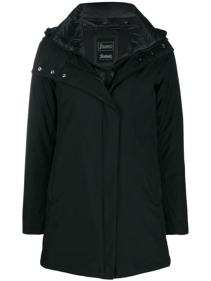 Herno Padded Layer Coat - Black