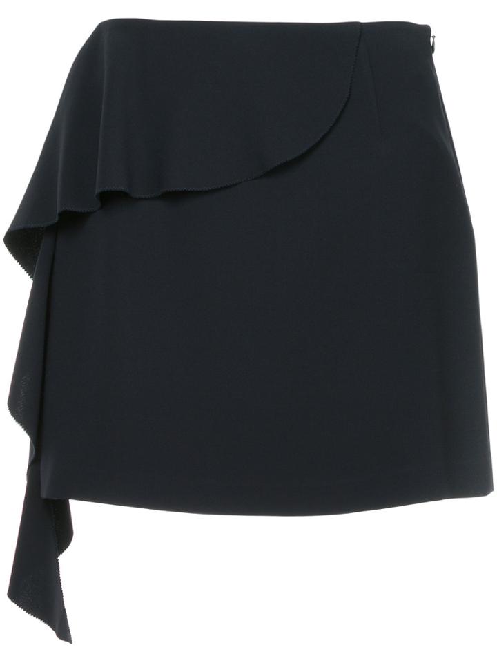 Goen.j Asymmetric Ruffled Mini Skirt - Blue