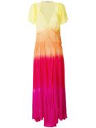 Attico Flared Tonal Maxi Dress - Multicolour