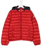 Moncler Kids Padded Hooded Jacket - Red