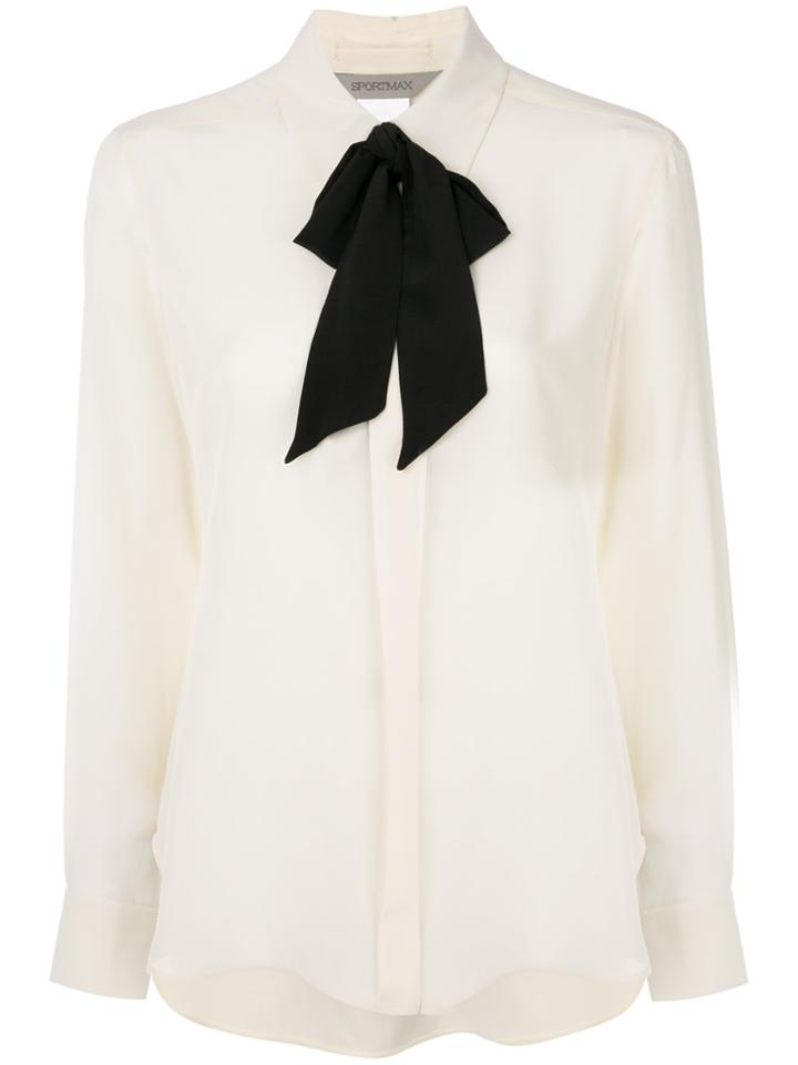 Sportmax Tie Detail Blouse - Nude & Neutrals