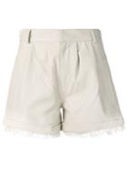 Federica Tosi Fray-trimmed Shorts - Neutrals