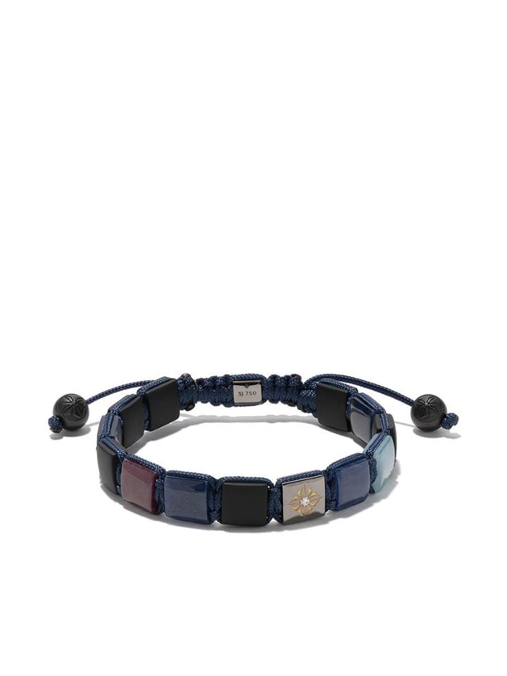 Shamballa Jewels 18kt White Gold, Diamond And Blue Sapphire Lock