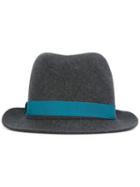 Paul Smith Contrast Strap Trilby Hat, Women's, Size: Large, Grey, Wool Felt