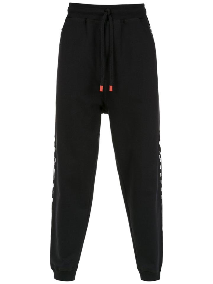 À La Garçonne Drawstring Straight-fit Trousers - Black