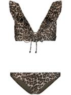 Zimmermann Leopard Print Swimsuit - Neutrals