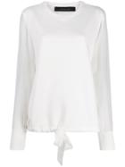 Federica Tosi Sheer Sleeved Sweatshirt - White