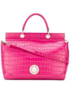 Versace Jeans Textured Tote Bag - Pink & Purple