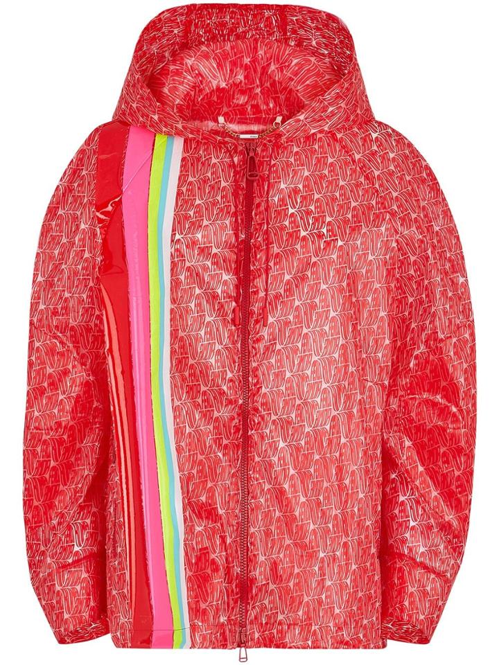 Fendi Fendi Roma Amor Hooded Jacket - Red