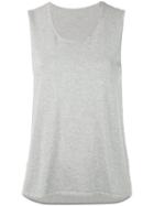 Le Tricot Perugia - Classic Tank Top - Women - Cotton - Xl, Grey, Cotton