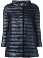 Herno Straight Collar Padded Jacket, Women's, Size: 44, Black, Polyamide/goose Down