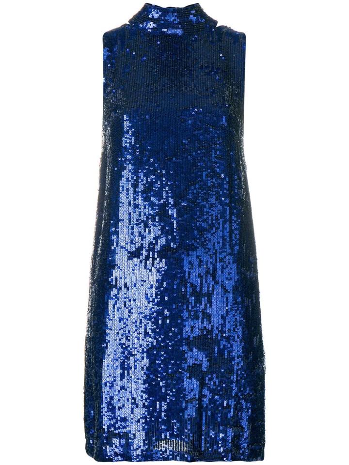 P.a.r.o.s.h. Turtle Neck Dress - Blue