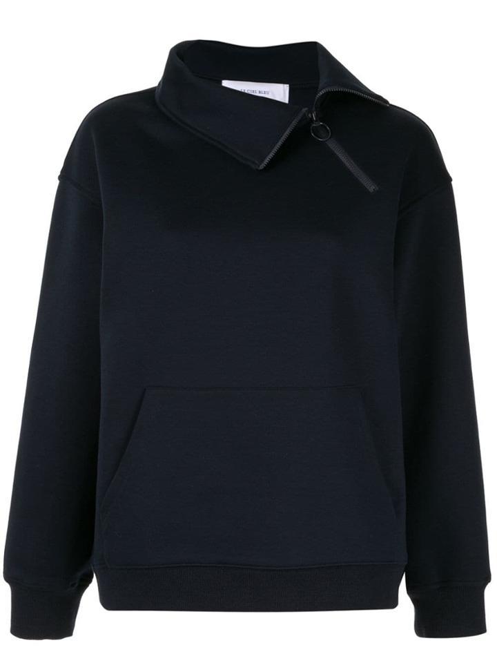 Le Ciel Bleu Side-zip Sweatshirt - Blue