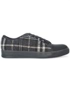 Lanvin Plaid Felt Low-top Sneakers - Black