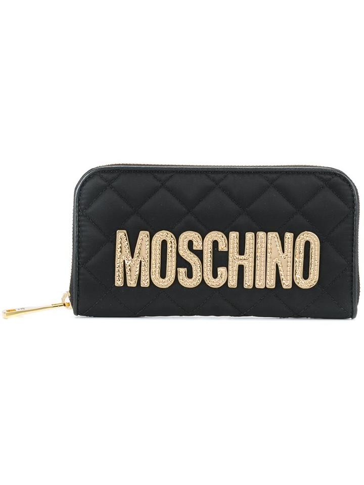 Moschino Quilted Fabric Wallet