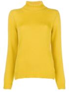 Ermanno Scervino Roll-neck Fitted Sweater - Yellow & Orange