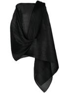 Pleats Please By Issey Miyake Pleated Scarf Top - Black