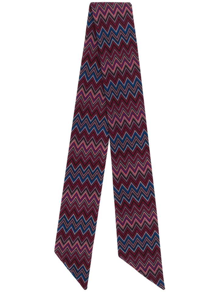 Missoni Chevron Pattern Scarf - Red