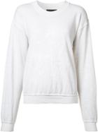 Baja East Round Neck Sweatshirt, Women's, Size: 00, Pink/purple, Cotton