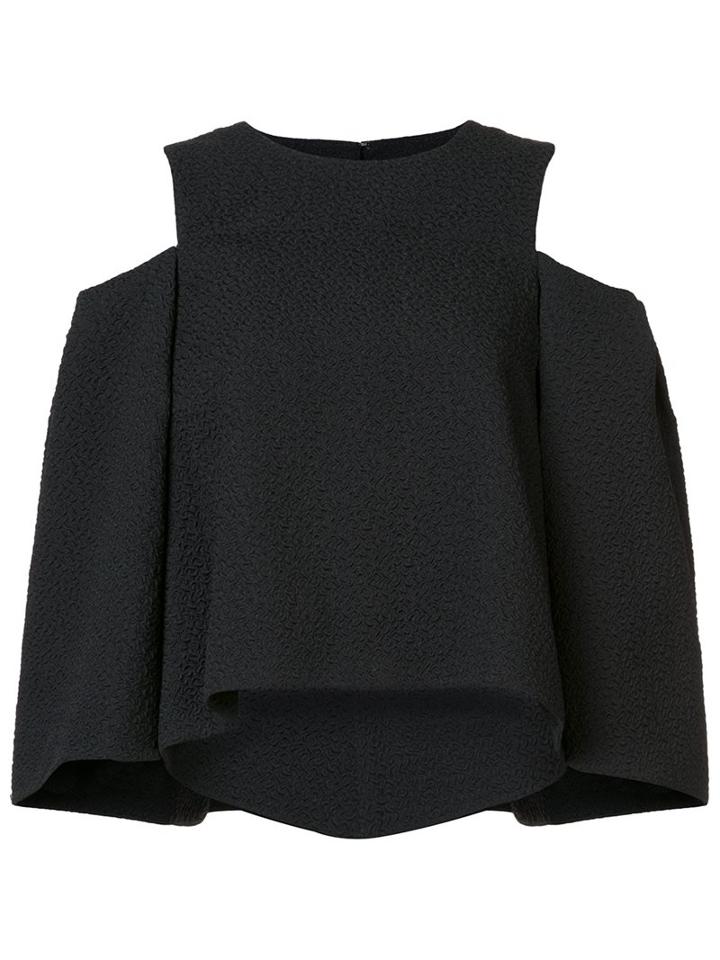 Monique Lhuillier Cold-shoulder Blouse