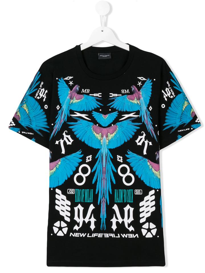 Marcelo Burlon County Of Milan Kids Macaw Print T-shirt - Multicolour