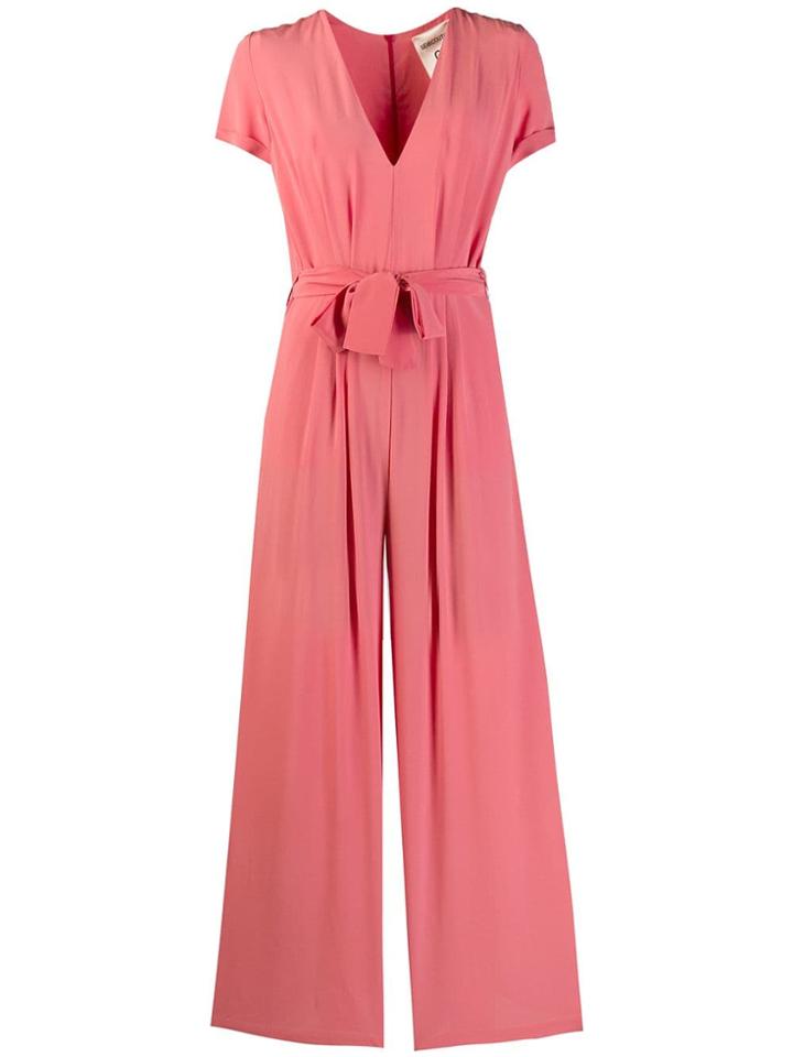 Semicouture Belted Jumpsuit - Pink