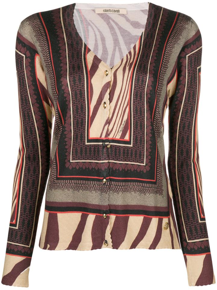 Roberto Cavalli Ethnic Knit Cardigan - Nude & Neutrals