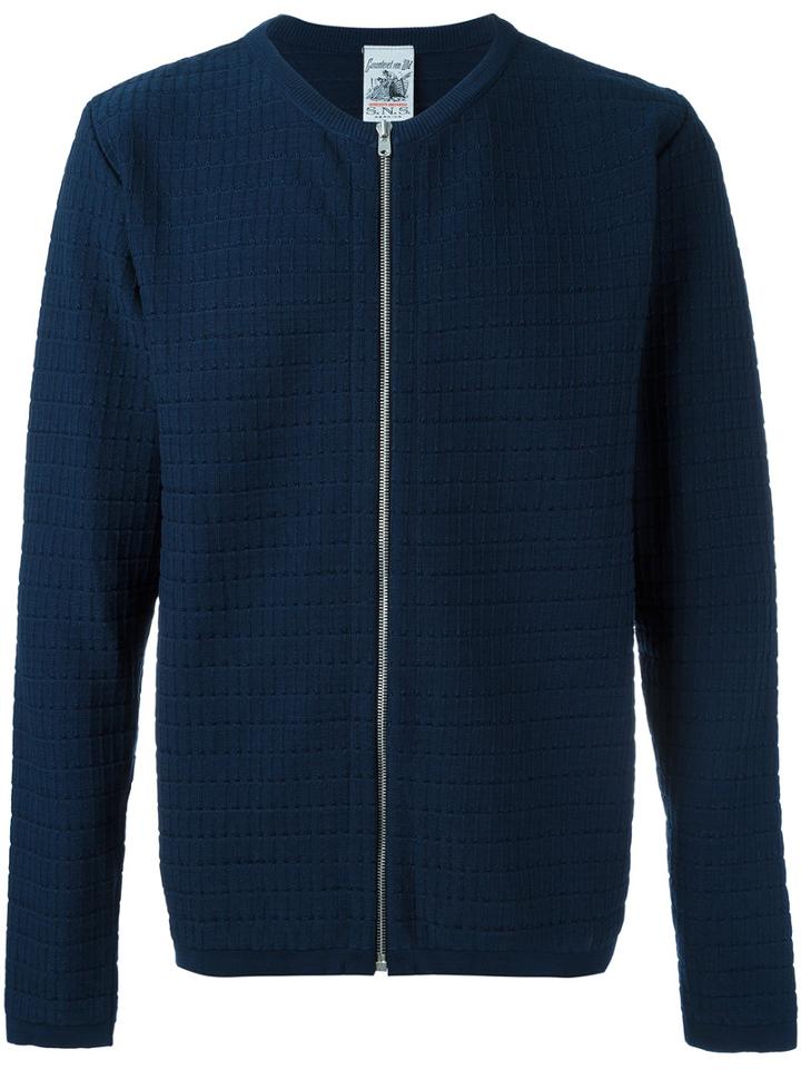 S.n.s. Herning Resolution Cardigan, Men's, Size: Large, Blue, Cotton/spandex/elastane