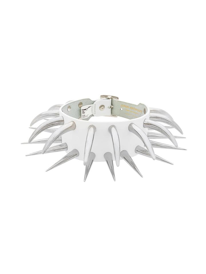 Junya Watanabe Comme Des Garçons Spike Choker - White