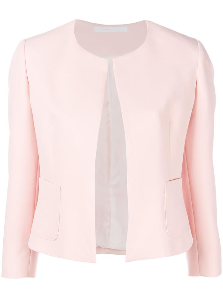 Tagliatore Collarless Jacket - Pink & Purple
