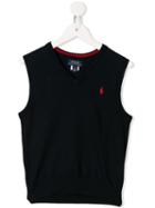 Ralph Lauren Kids Contrast Logo Tank Top - Blue