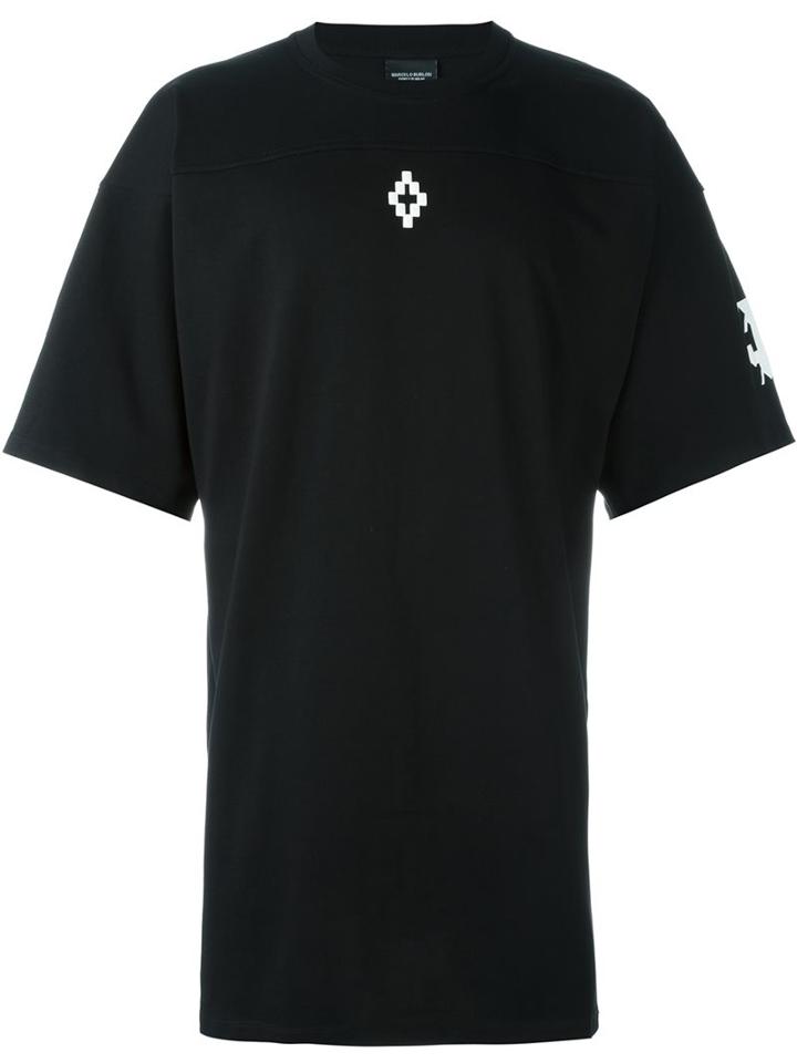 Marcelo Burlon County Of Milan 'domuyo' T-shirt, Men's, Size: Xl, Black, Cotton/polyester