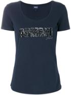 Armani Jeans Sequin Logo Patch T-shirt - Blue